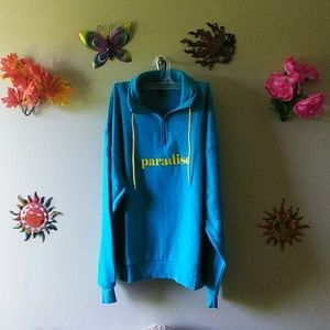 Forever 21 turquoise sweatshirt top(ladies)